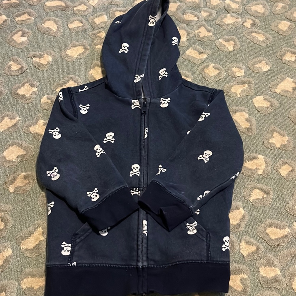 Gymboree navy pirates hooded sweatshirt 2-3t